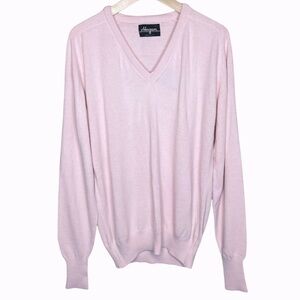 Vintage Hogan NWT NOS Deadstock Light Pink V Neck Golf Sweater Size Large